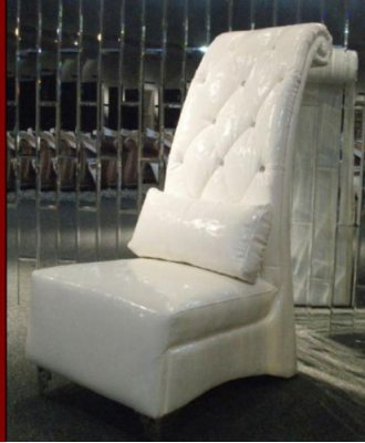 Luxus křeslo Chesterfield umělá kůže 1místné bílé křeslo Lounge