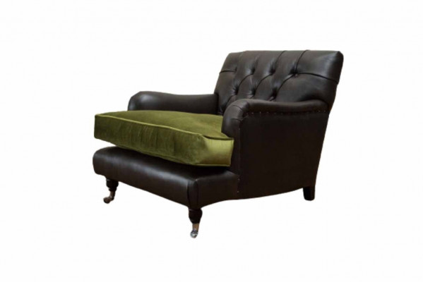 Chesterfield křeslo Design potahová pohovka gauč Chesterfield kůže