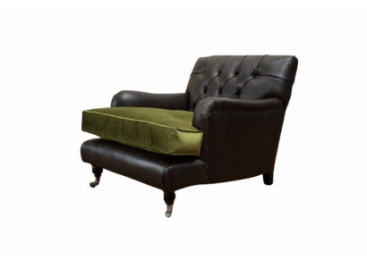 Chesterfield křeslo Design potahová pohovka gauč Chesterfield kůže
