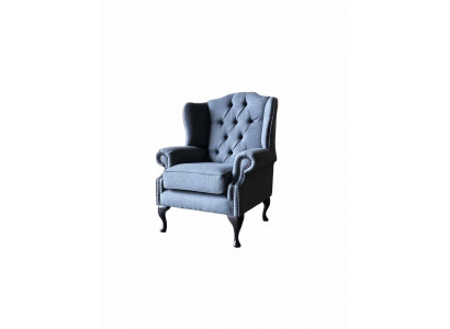 Křeslo 1 sedadlo textilie Lounge Luxus Polster Ohrensessel jednosed Design 1
