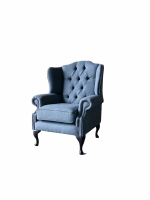 Křeslo 1 sedadlo textilie Lounge Luxus Polster Ohrensessel jednosed Design 1