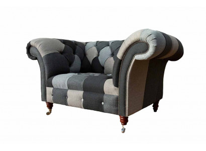 Pohovka 1místná textilní lounge luxusní čalouněná sedačka nový křeslo designová pohovka
