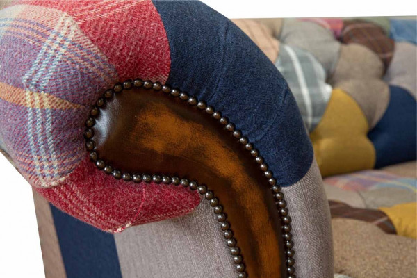 Chesterfield Design Křeslo Pohovka Potah Textilní Pohovky Sedadlo Barevné