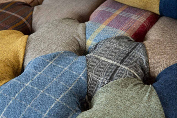 Chesterfield Design Křeslo Pohovka Potah Textilní Pohovky Sedadlo Barevné