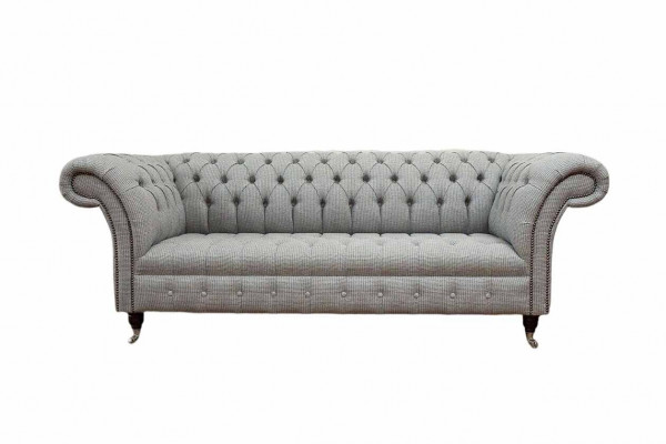 Chesterfield 3místná pohovka šedá design pohovky čalouněné pohovky pohovky