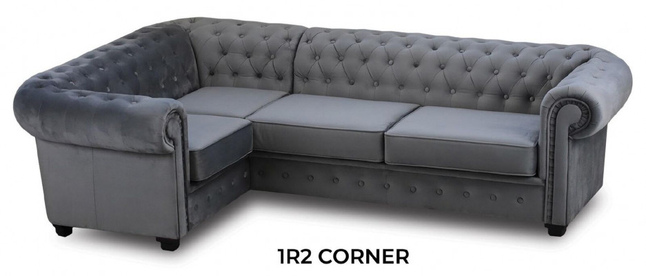Chesterfield pohovka sedačka čalouněný nábytek rohová sedací souprava pohovky gauče textilie textilní