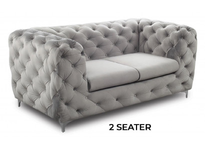 Chesterfield sedadlo látková textilní pohovka dvoumístná pohovka 2 designová sedací souprava