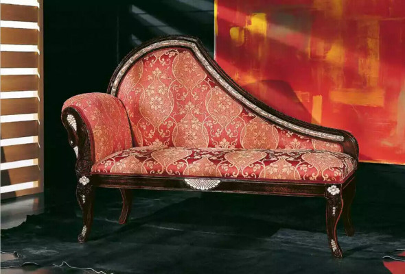 Obývací pokoj Chaiselounge čalouněný látkou textil luxusní sedací nábytek nový