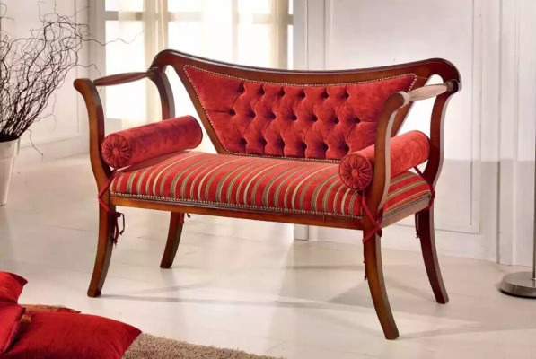 Klasická lavice Design Obývací pokoj Taburet Nábytek 128x51x84