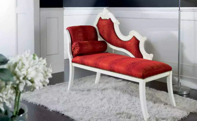 Červený šezlong Klasický nábytek Obytný nábytek Designová lehátka