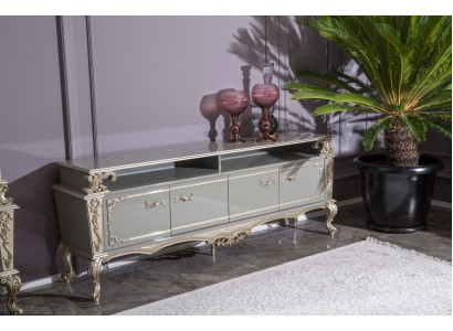 Komoda Luxus Regál Dřevo Příborník Skříně Obývací Pokoj Nízká Skříň Design