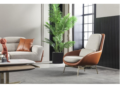 Lehátko Obývací pokoj Křeslo Relax Křesla Klub Salaš Nábytek Hnědé Sofa