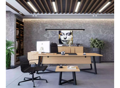 Moderní kancelářská sada psací stůl konferenční stolek Aktovka Komoda 4 kusy.