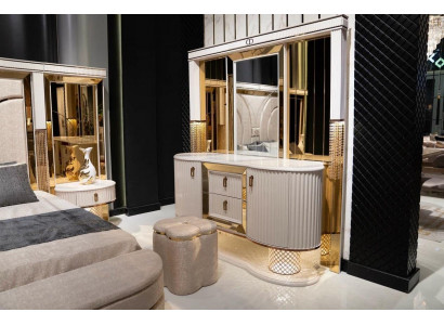 Ložnice set Luxus Toaletní stůl se zrcadlem designový nový 2dílný