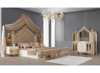 Ložnice Set Postel 2x Noční stolky Toaletní stůl se zrcadlem Luxus nový