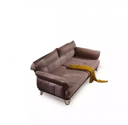 Hnědý sedací souprava Luxus 3+3+1 Sitzer nábytek do obývacího pokoje pohovky křesla