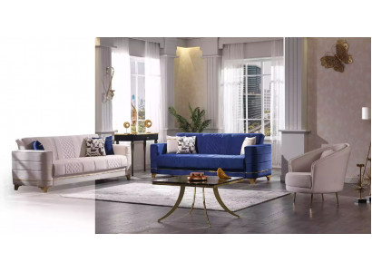 Návrhářská souprava gaučů 3+3+1 sedačka látková souprava polstrování set moderní