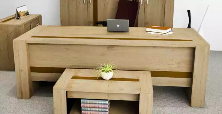 Designer hnědý psací stůl Luxus kancelářský nábytek pracovní pokoj Moderní