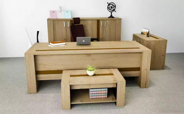 Designer hnědý psací stůl Luxus kancelářský nábytek pracovní pokoj Moderní
