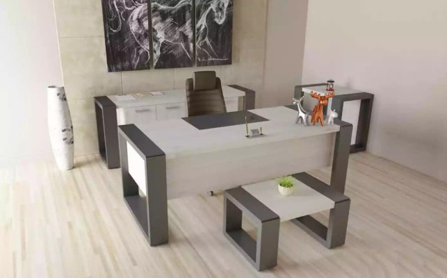 Moderní bílý psací stůl designérský kancelářský nábytek dřevěný stůl pracovna