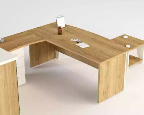 Hnědý rohový psací stůl Exkluzivní design kancelářský stůl nábytek do pracovny
