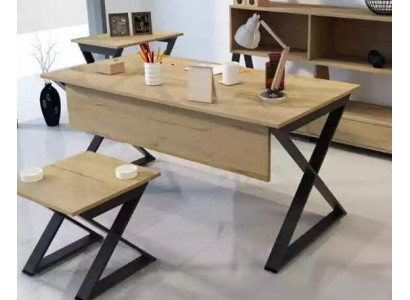 Moderní světle hnědý dřevěný stůl Pracovní stoly Kancelářský nábytek Designéři Pult