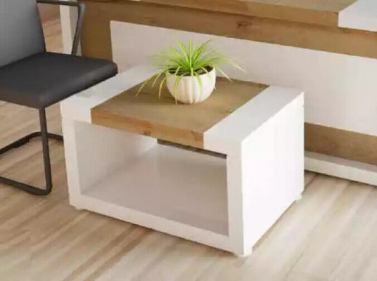 Designer Bílý kavárenský stůl Luxus Dřevěný stůl Nábytek do obývacího pokoje Konferenční stolek