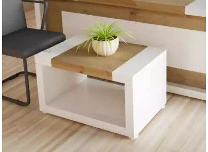Designer Bílý kavárenský stůl Luxus Dřevěný stůl Nábytek do obývacího pokoje Konferenční stolek