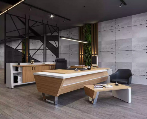 Moderní přistavovací stůl ze dřeva nábytek kancelář designér stůl konferenční stolek luxusní.