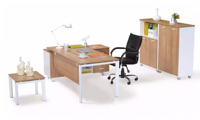 Exkluzivní hnědý konferenční stolek, designový nábytek do obývacího pokoje, kancelářský stůl