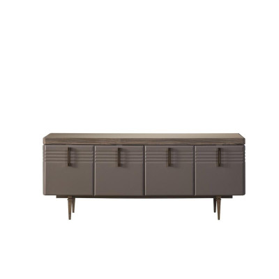 Sideboard Skříň nábytková šatní skříň komoda skříň dřevěná šedá obývací pokoj
