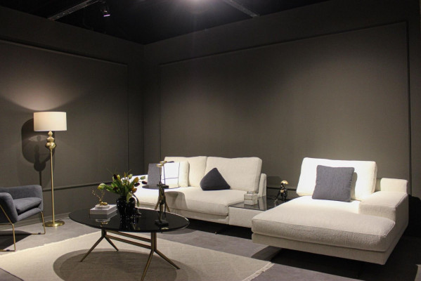 Design obývacího pokoje kompletní 3 kusy textilní sedací soupravy Moderní konferenční stolek