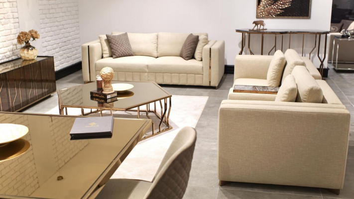 Obývací pokoj Set Sofa Dvoumístné Moderní Sofa Třímístné Potah Nábytek Konferenční Stolek