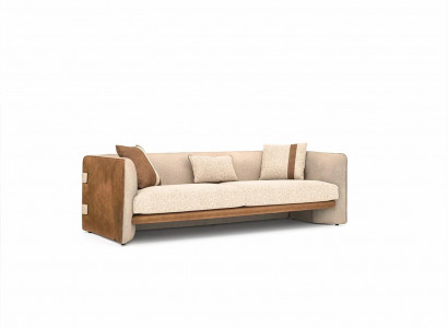 Beige pohovka Luxus tříkreslo Moderní zařízení Čalouněný nábytek Textil