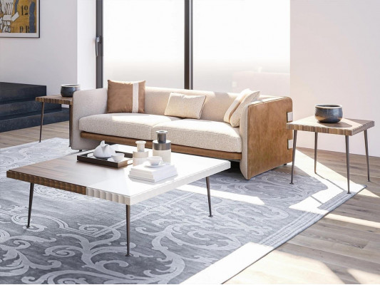 Beige pohovka Luxus tříkreslo Moderní zařízení Čalouněný nábytek Textil