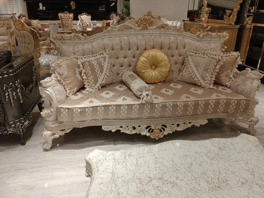 Designer Wohnzimmer Set Sofas Stilvollen Sessel Moderne Couchtisch Sofagarnitur  - Návrhářský obývací set - Pohovky - Stylové křeslo - Moderní konferenční stolek - Souprava sedacích souprav