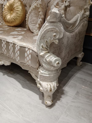 Designer Wohnzimmer Set Sofas Stilvollen Sessel Moderne Couchtisch Sofagarnitur  - Návrhářský obývací set - Pohovky - Stylové křeslo - Moderní konferenční stolek - Souprava sedacích souprav