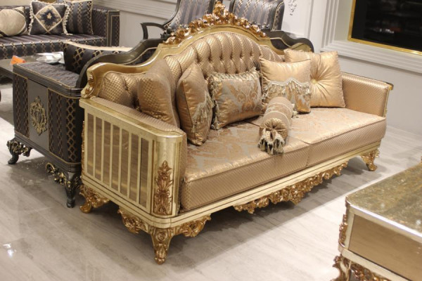 Sofa sada 3311 Konferenční stůl Textil Dřevo Kompletní set Pohovka Křeslo Sofa sada