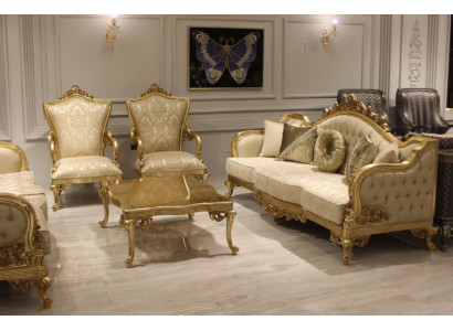 Sofa set 3311 Seater Coffee table Classic Textile Complete Couch Upholstery New