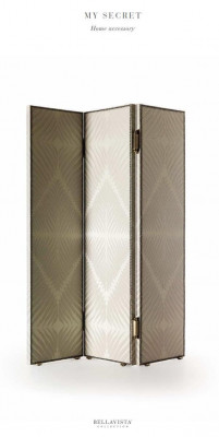 Paravent kov s textilní přepážkou Oddělovač prostoru 3D sbírka Bellavista