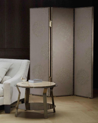 Paravent kov s textilní přepážkou Oddělovač prostoru 3D sbírka Bellavista
