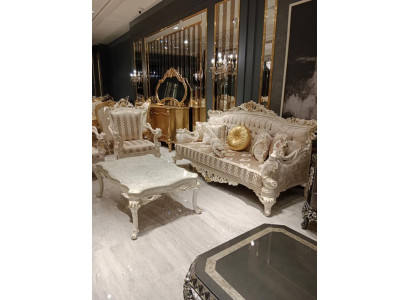 Designer Wohnzimmer Set 2x 3 Sitzer Sofas Exklusives Wohnzimmer Set  Návrhářský obývací pokoj 2x 3místné pohovky Exkluzivní obývací pokoj