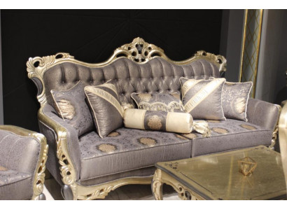 Sofa set 3+3 sedadla nábytek luxusní set šedá moderní sofa set nová