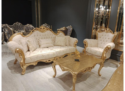 Sofa 3+3 místn Chesterfield Luxus Sofa 2ks. Sofa set Klasické nábytek Nový