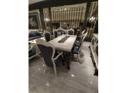 Skvělý jídelní stůl Stylový jídelní stůl 4 židle Elegantní sada Nový