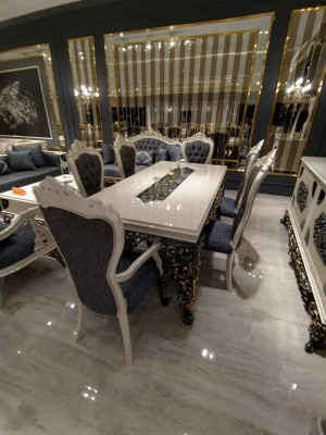 Moderní 6x židle jídelní židle Luxus 6x sada židlí z dřeva designerstühle