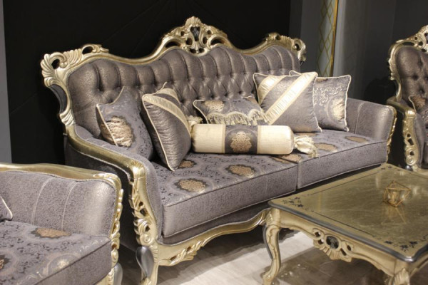 Noble bytový nábytek Sedací souprava Stylová Sedací souprava moderní luxusní Sedací souprava Nový