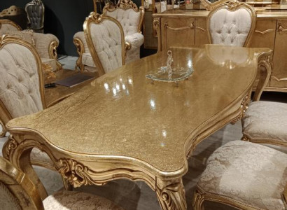 6 židlí Set kompletní Art déco styl Design Chesterfield židle Textilie Nové.