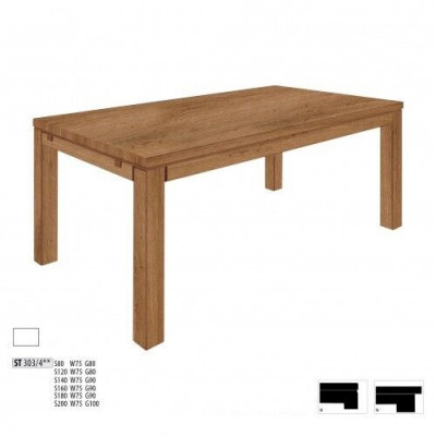 Stůl Dřevo 160x90cm Skutečné jídelní místnosti nábytek Stoly Masivní dřevěné nábytek Jídelní stoly Nový