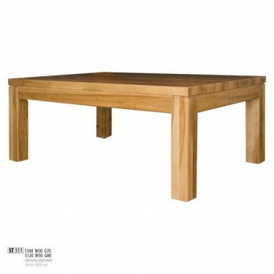 Přistýlka Stůl Konferenční stůl Skutečné dřevo Masivní nábytek Dub 100x70cm Nový Stoly